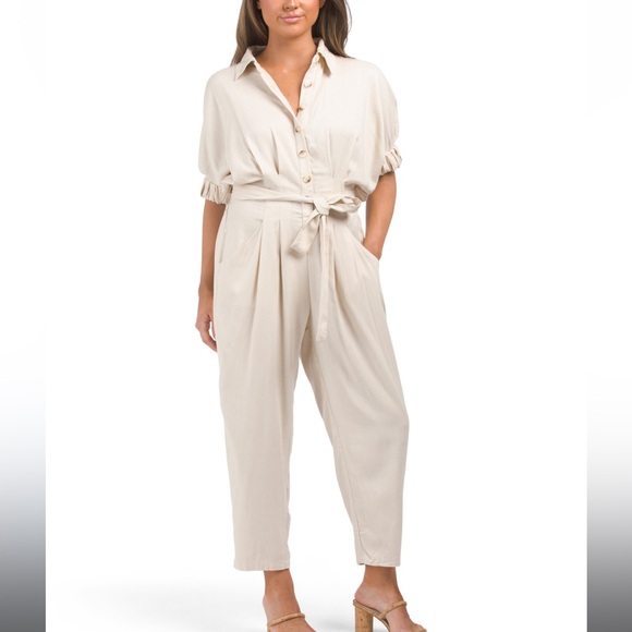 New! Blank NYC linen romper size S - Picture 1 of 2